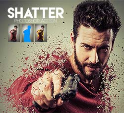 极品PS动作－碎片散离(新版)：Shatter Photoshop Action